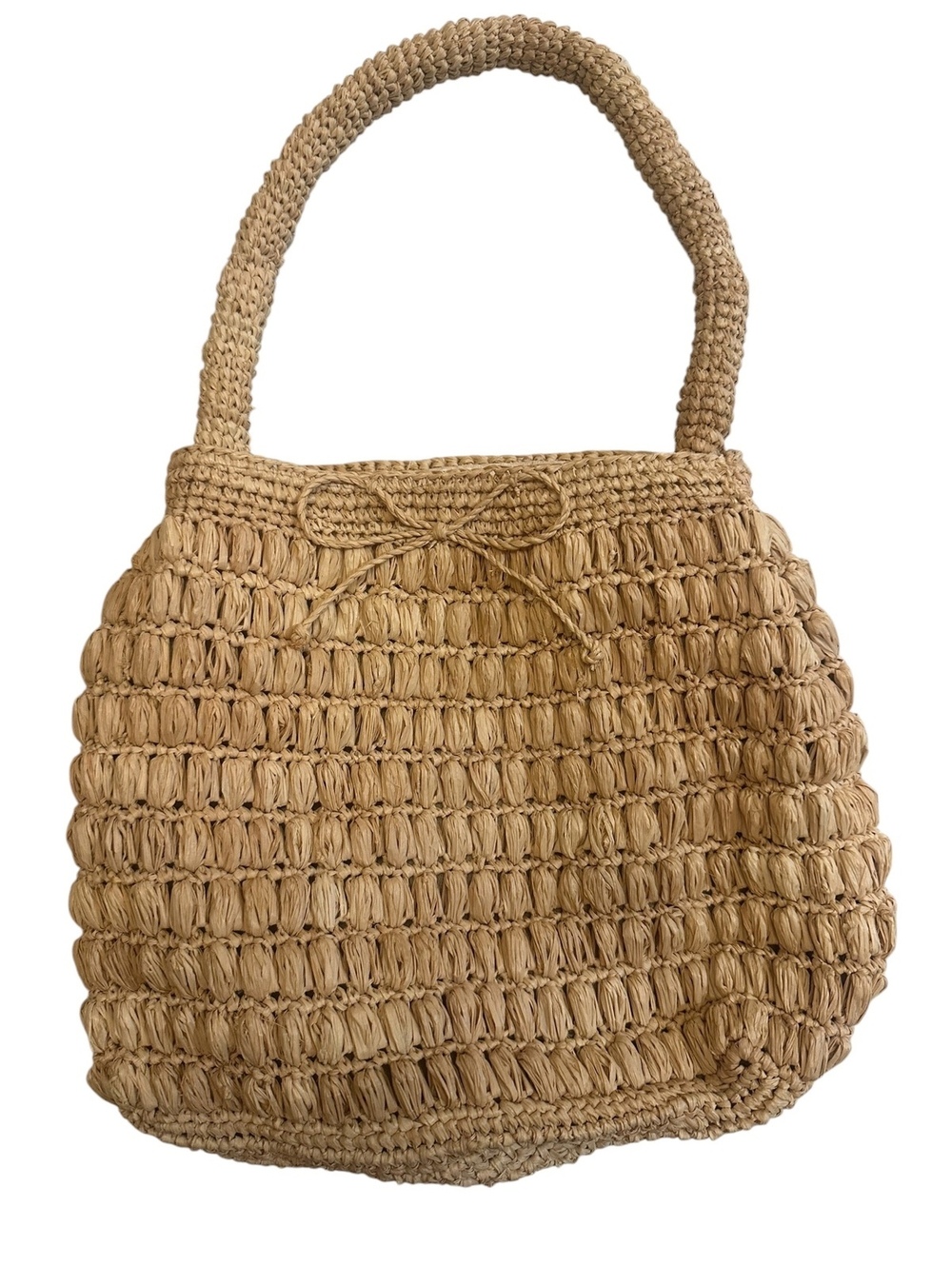 Mar Y Sol Natural Raffia Woven Shoulder Tote Bag | Handmade Straw Purse